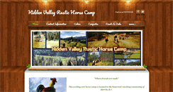Desktop Screenshot of hiddenvalleyhorsecamp.com