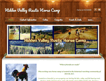 Tablet Screenshot of hiddenvalleyhorsecamp.com